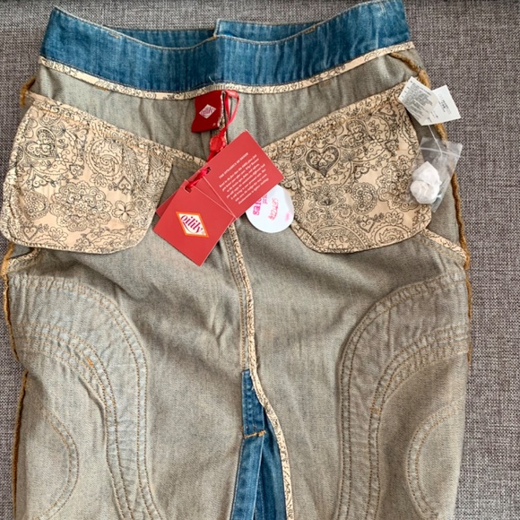 Oilily Embroidered Denim Skirt Nwt - Picture 5 of 5